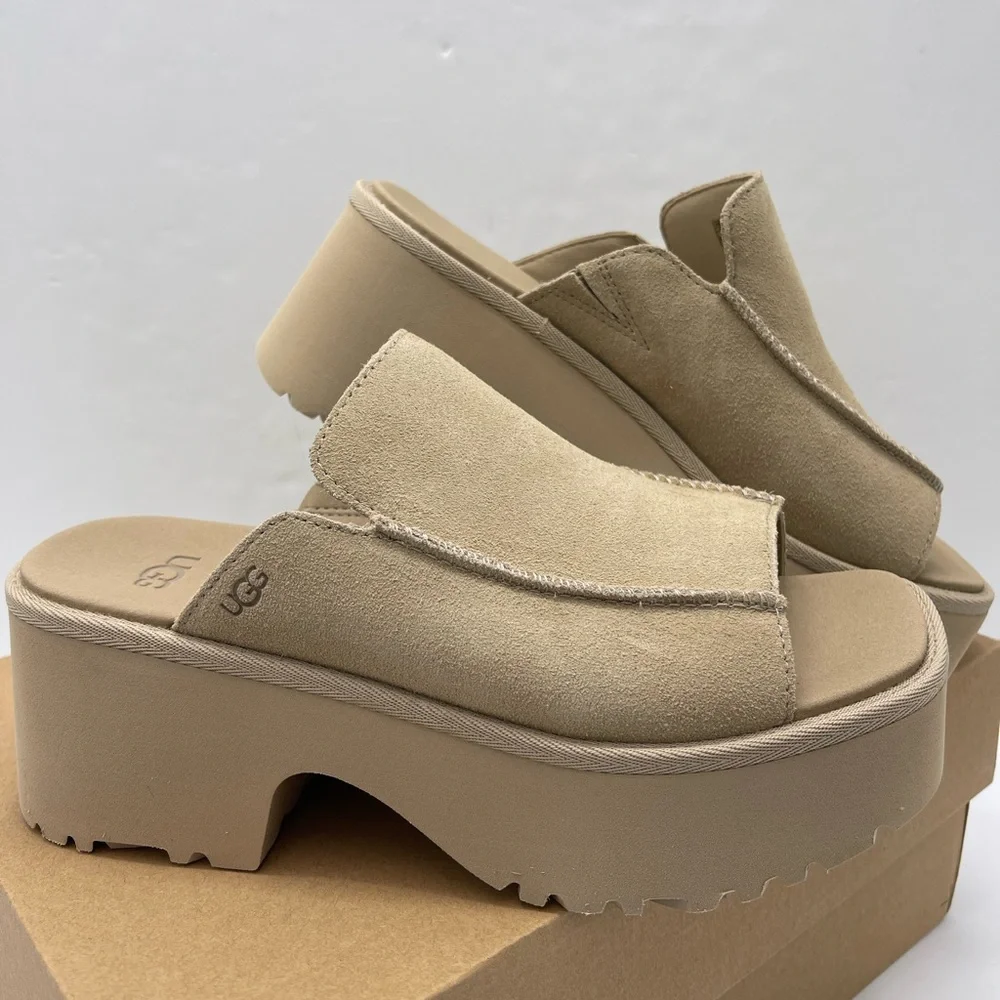 UGG Tan Platform Slide Sandals UGG
W / 1167476
W NEW HEIGHTS SLIDE MDSD
Mustard - Picture 7 of 16